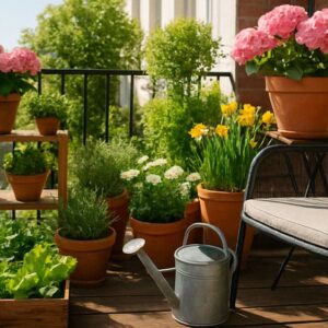 Balkon im Frühling