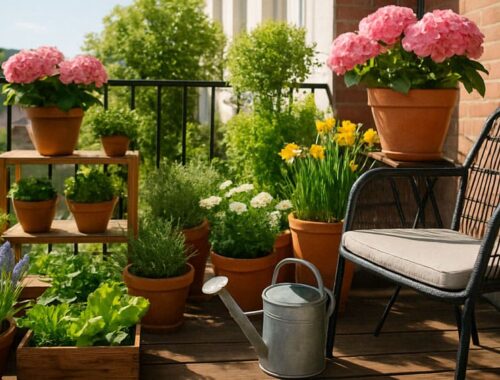Balkon im Frühling