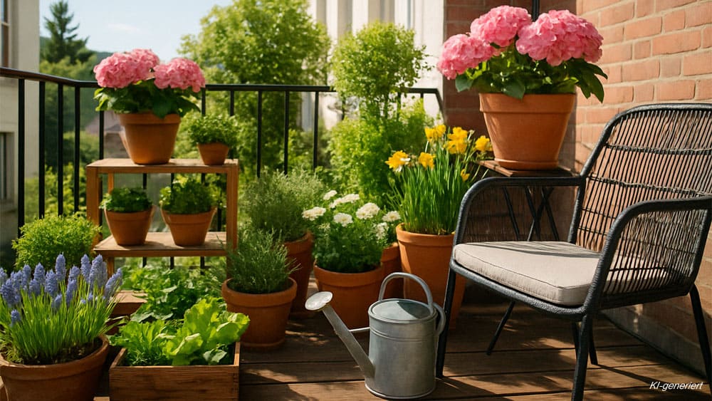 Balkon im Frühling
