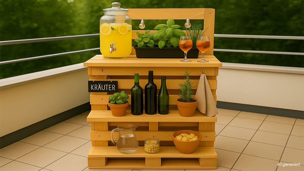 DIY-Balkonbar aus Paletten