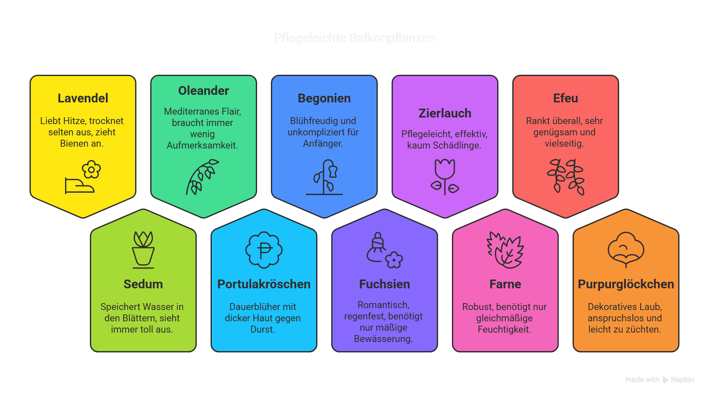 Die Top 10 pflegeleichten Balkonpflanzen
