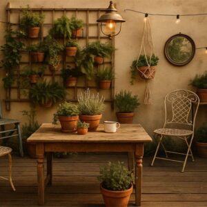 Vintage Gartenterrasse