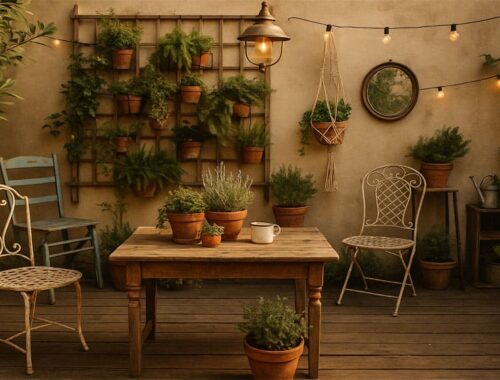 Vintage Gartenterrasse