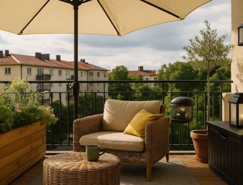 Balkon ohne Dach
