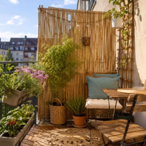 Balkonidee zum Thema: Balkon Sichtschutz dekorativ gestalten: schöne Ideen für mehr Privatsphäre