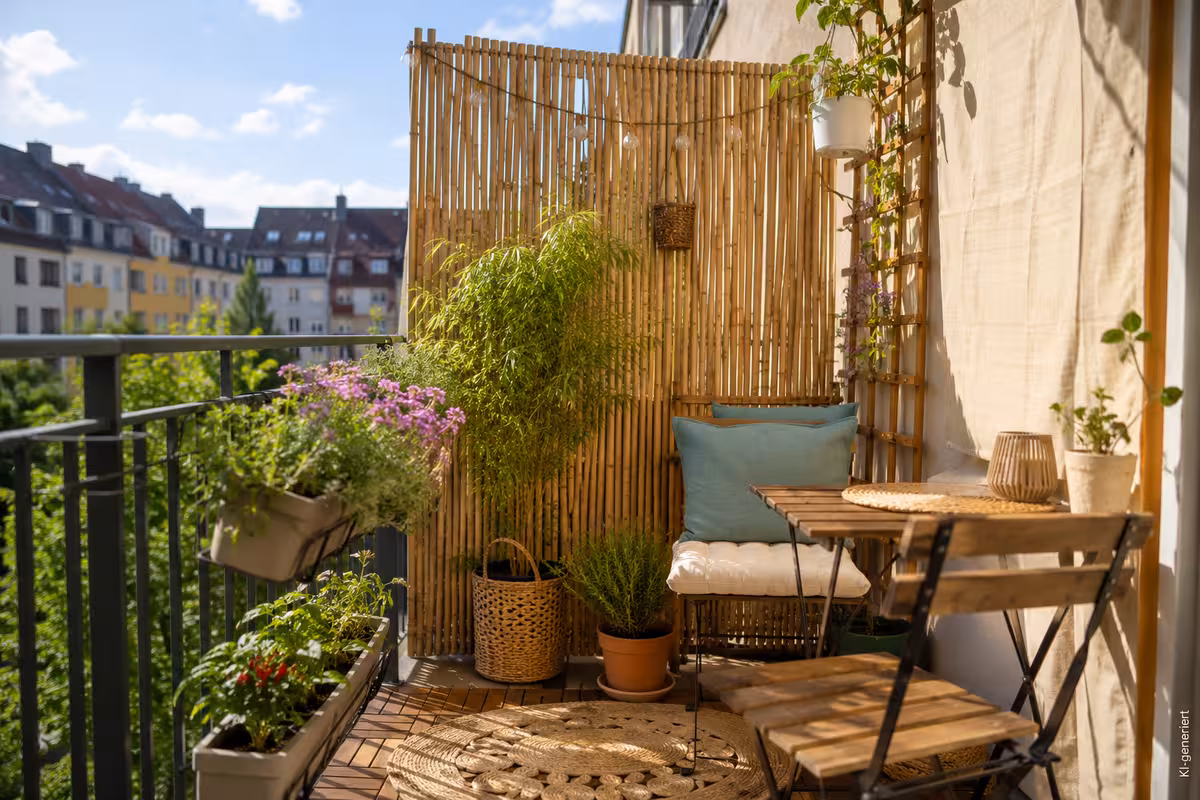 Balkon Sichtschutz dekorativ gestalten: schöne Ideen für mehr Privatsphäre