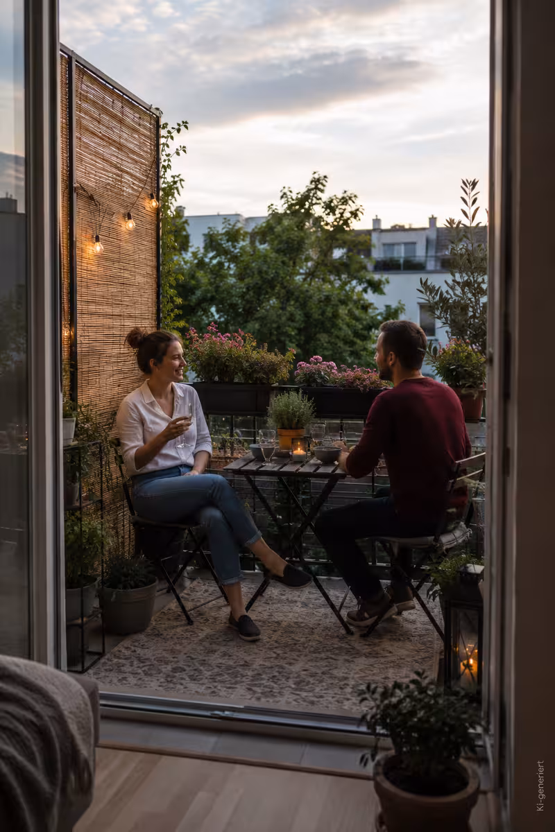 Balkon gemütlich gestalten: Ideen für Möbel, Pflanzen und Deko 5 Fertiges Ergebnis für: Balkon gemütlich gestalten: Ideen für Möbel, Pflanzen und Deko