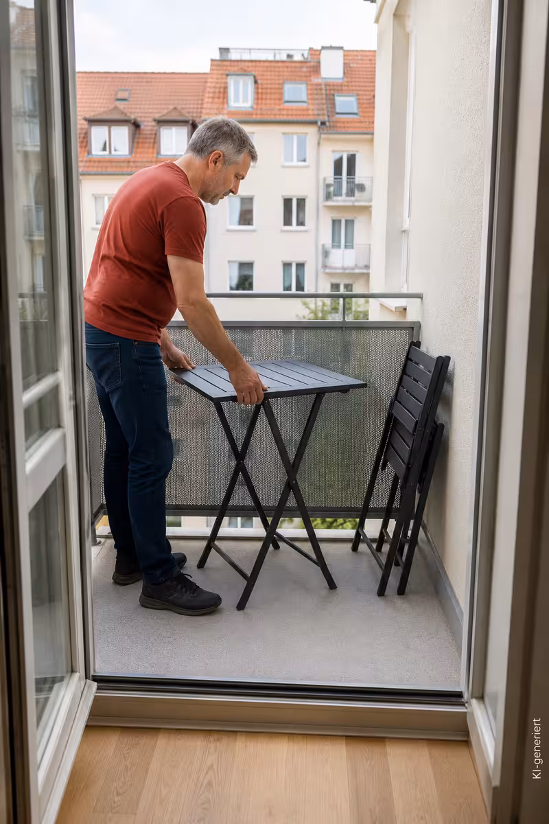 Umsetzung von: Balkonmöbel auswählen: Was passt auf meinen Balkon?