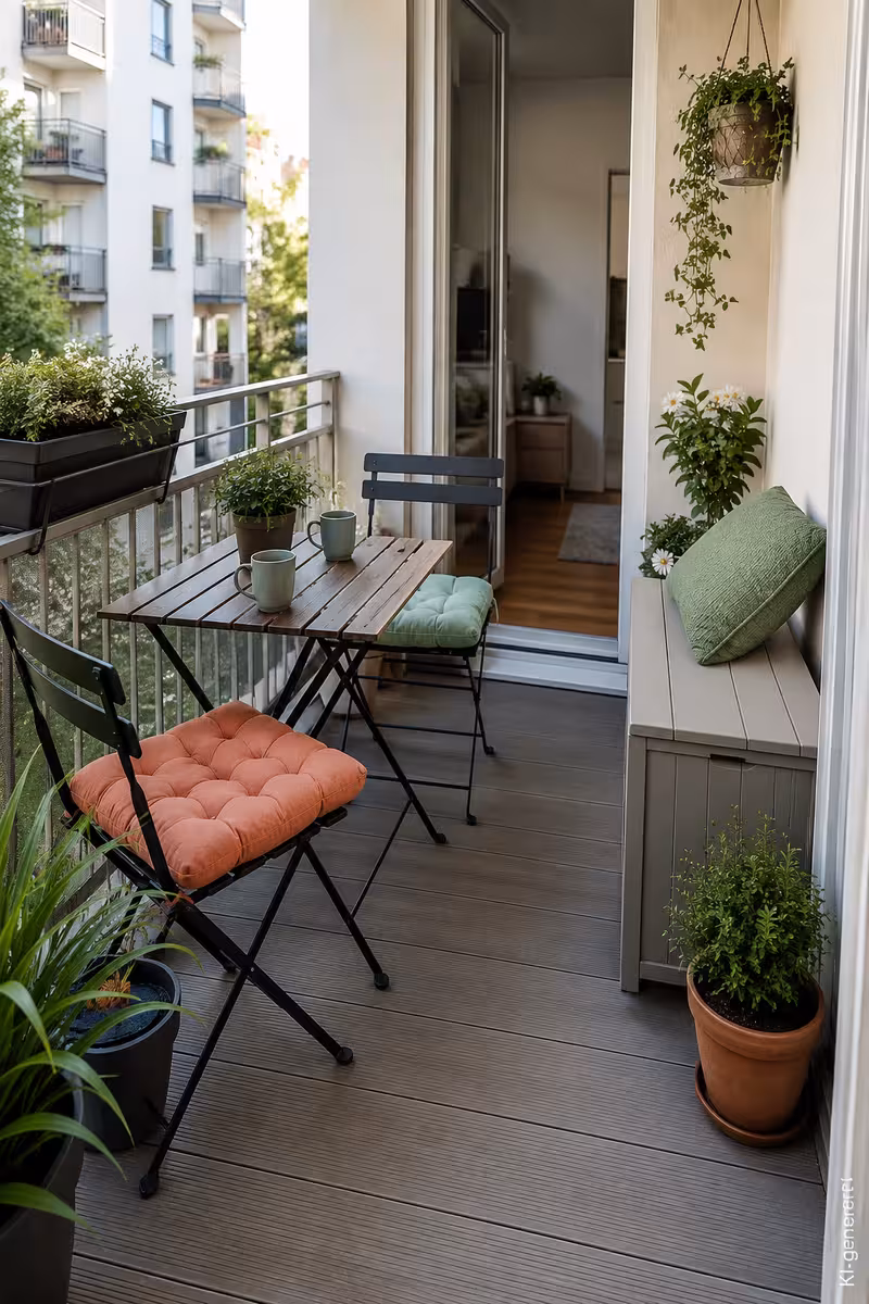 Fertiges Ergebnis für: Balkonmöbel auswählen: Was passt auf meinen Balkon?