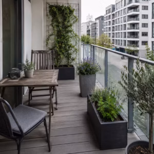 Balkonidee zum Thema: Balkonmöbel auswählen: Was passt auf meinen Balkon?