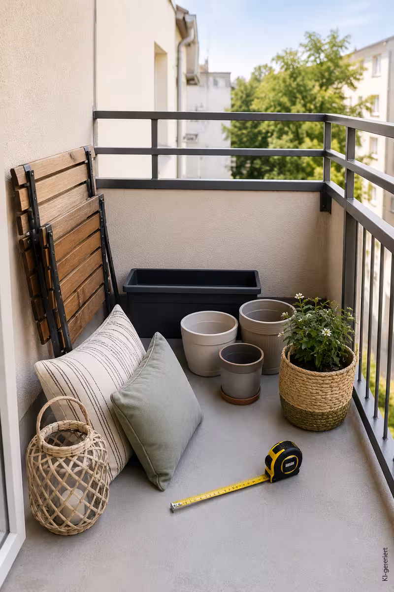 Kleine Balkon Lounge gestalten: Ideen für wenig Platz 3 Materialien und Vorbereitung für: Kleine Balkon Lounge gestalten: Ideen für wenig Platz