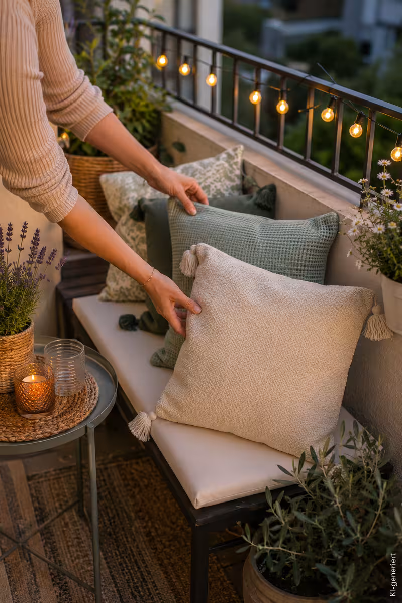 Kleine Balkon Lounge gestalten: Ideen für wenig Platz 4 Umsetzung von: Kleine Balkon Lounge gestalten: Ideen für wenig Platz