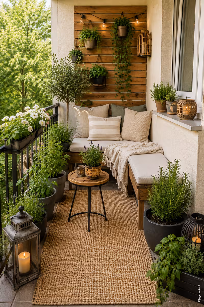 Kleine Balkon Lounge gestalten: Ideen für wenig Platz 5 Fertiges Ergebnis für: Kleine Balkon Lounge gestalten: Ideen für wenig Platz