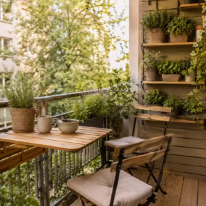 Balkonidee zum Thema: Kleinen Balkon gestalten: Ideen für jeden Zentimeter