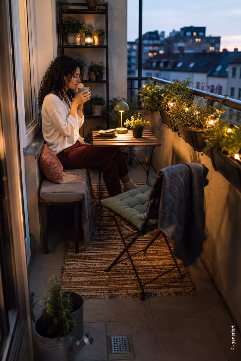 Schmalen Balkon gestalten: Wie Du wenig Platz optimal nutzt? 5 Fertiges Ergebnis für: Schmalen Balkon gestalten: Wie Du wenig Platz optimal nutzt?