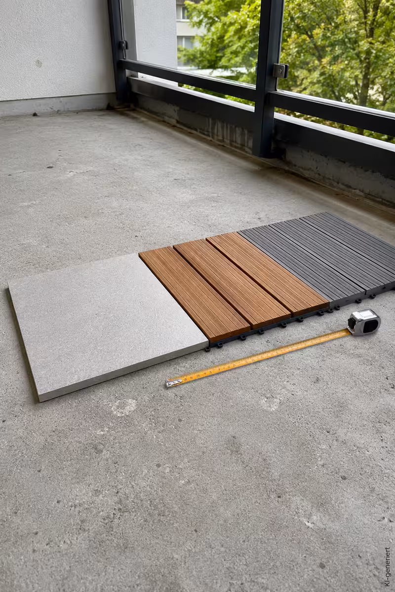 Materialien und Vorbereitung für: Welche Balkonfliesen passen zu deinem Balkon?