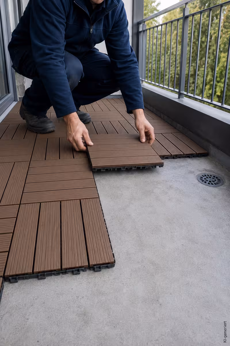 Umsetzung von: Welche Balkonfliesen passen zu deinem Balkon?