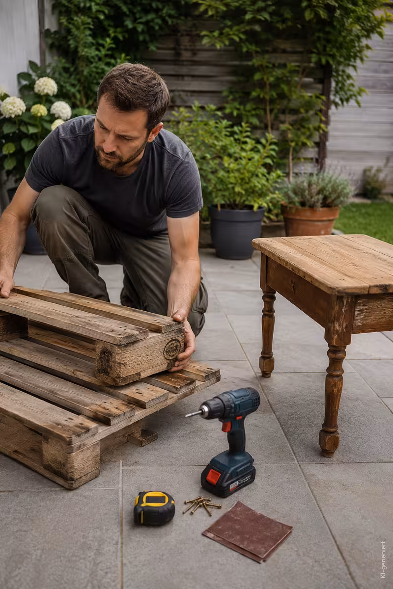Materialien und Vorbereitung für: Terrassen-Upcycling: 7 Ideen, die du einfach umsetzen kannst